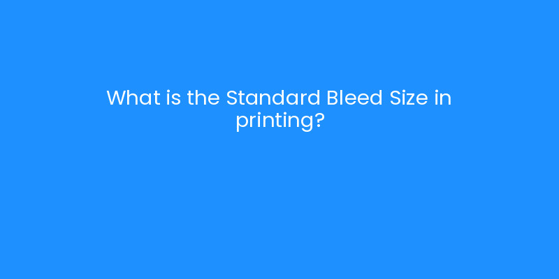 What is the Standard Bleed Size in printing? | iLayoutBooks